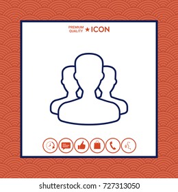 Team - line icon