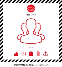 Team - line icon