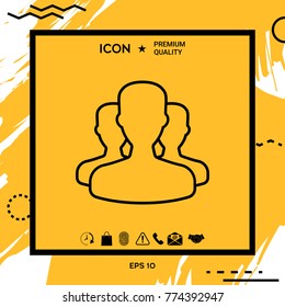 Team - line icon