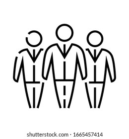 Team line icon, concept sign, outline vector illustration, linear symbol.