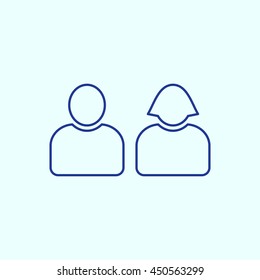 Team Line icon. Eps-10.