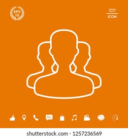 Team - line icon. Graphic elements for your design