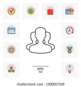 Team - line icon. Graphic elements for your design