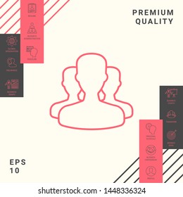 Team - line icon. Graphic elements for your design