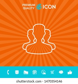 Team - line icon. Graphic elements for your design