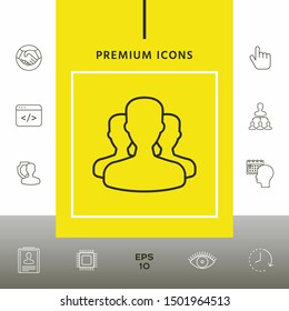 Team - line icon. Graphic elements for your design