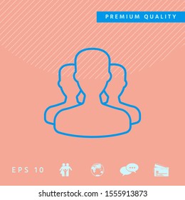 Team - line icon. Graphic elements for your design