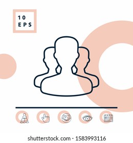 Team - line icon. Graphic elements for your design