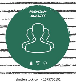 Team - line icon. Graphic elements for your design
