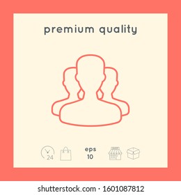Team - line icon. Graphic elements for your design