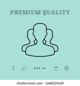 Team - line icon. Graphic elements for your design