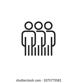 Team line icon. Group, professional, workgroup. Human resource concept. Can be used for topics like teamwork, corporate management, company staff.