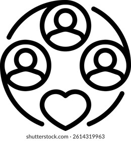 team line icon illustration vector