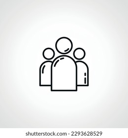 team line icon, squad outline icon