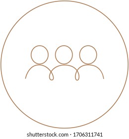 Team line icon. Vector symbol.