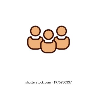 Team line icon. Vector symbol in trendy flat style on white background. Office sing for design.