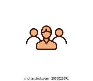 Team line icon. Vector symbol in trendy flat style on white background. Office sing for design.