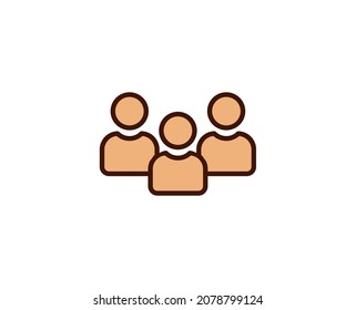 Team line icon. Vector symbol in trendy flat style on white background. Office sing for design.