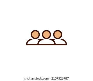 Team line icon. Vector symbol in trendy flat style on white background. Office sing for design.