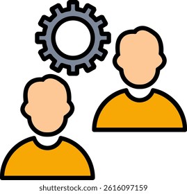 Team Line Vector Icon Design