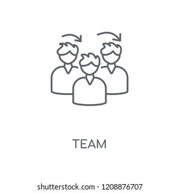 Team linear icon. Team concept stroke symbol design. Thin graphic elements vector illustration, outline pattern on a white background, eps 10.