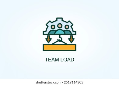 Ilustração De Símbolo De Logotipo Ou Vetor De Carregamento De Equipe
