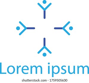 Material vectorial de diseño de logotipo de equipo