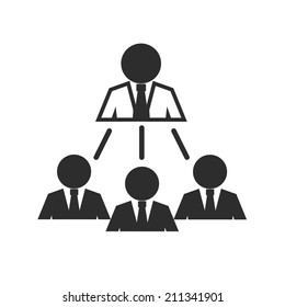 Team Management Black Icon