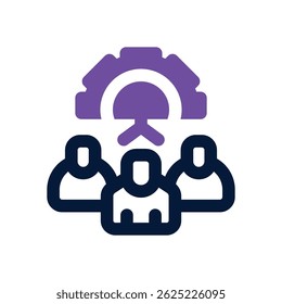 team management duotone icon. Sleek and modern vector icon for websites, mobile apps, marketing materials, and corporate design. Fully scalable and ready to use.