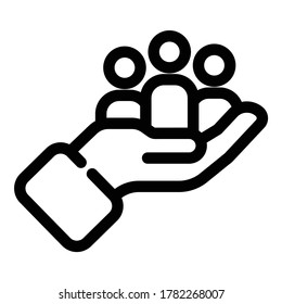 Team Management Flat Icon Isolated On White Background