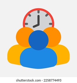 Team management icon in flat style, use for website mobile app presentation