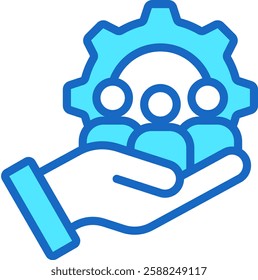 Team Management Icon Outline Vector Illustration