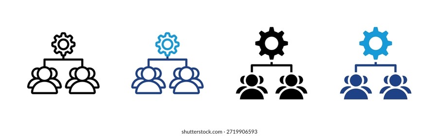 Conjunto de iconos de administración de Equipos colección de estilos múltiples