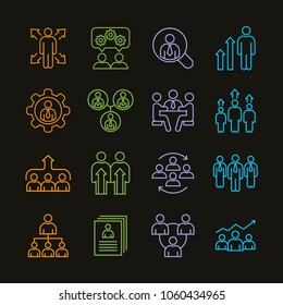 Team management icon in trendy flat style isolated on background. 
Symbol for your web site design, logo, app, UI. Vector illustration, EPS