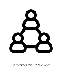team management icon. vector line icon for your website, mobile, presentation, and logo design.