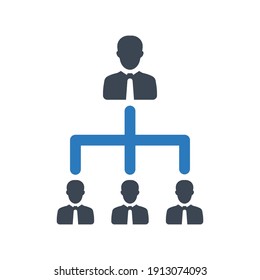 Team management icon.manager,group,boss (vector illustration)