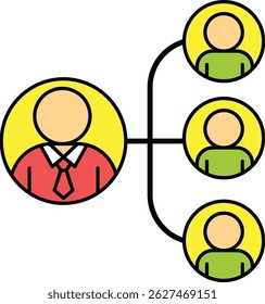 Team Management Structure Illustration. Management Concept