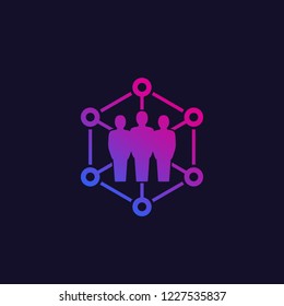 team management vector icon