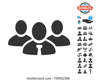 Team Manager pictograph with free bonus symbols. Vector illustration style is flat iconic symbols.