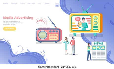 Team of marketers exploring customer base. Attracting customers, proper marketing concept. Tool for successful business development. Website or webpage for online media advertising, digital marketing