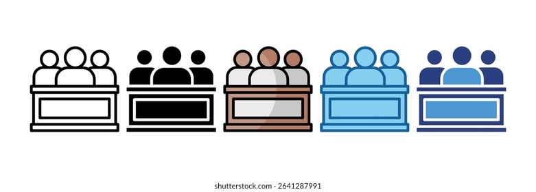 Team Meeting Icon Element For Design