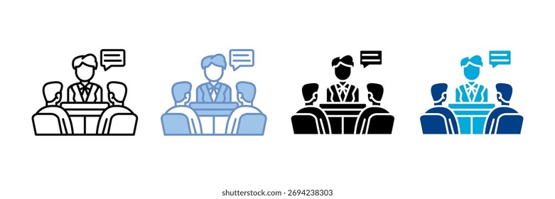 Team Meeting Icon Set Multiple Style Collection