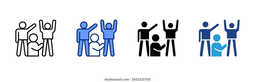Team Meeting icon sheet multiple style collection