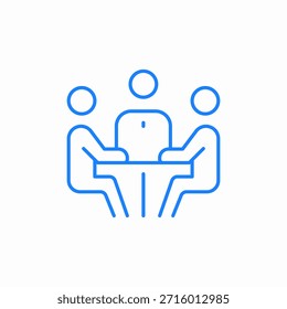vetor de sinal de ícone de reunião de equipe