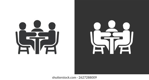 Team meeting icon. Solid glyph series icon