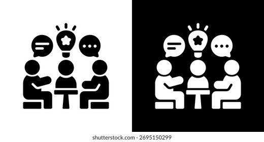 Ilustración vectorial de icono de reunión de Equipo
