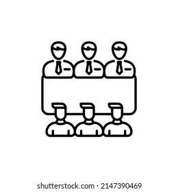 Team Meeting Symbol in Vektorgrafik. Logotyp