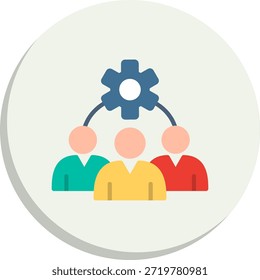 Ícone de Estilo de Círculo Plano de Membro de Equipe