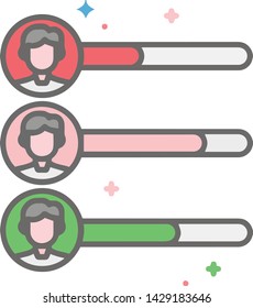 Team member icon flat style isolated on white background