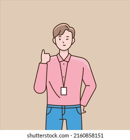 team members line art simple design flat vector